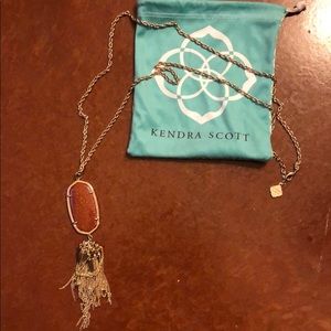 Kendra Scott Necklace Sparkly Orange Tassel